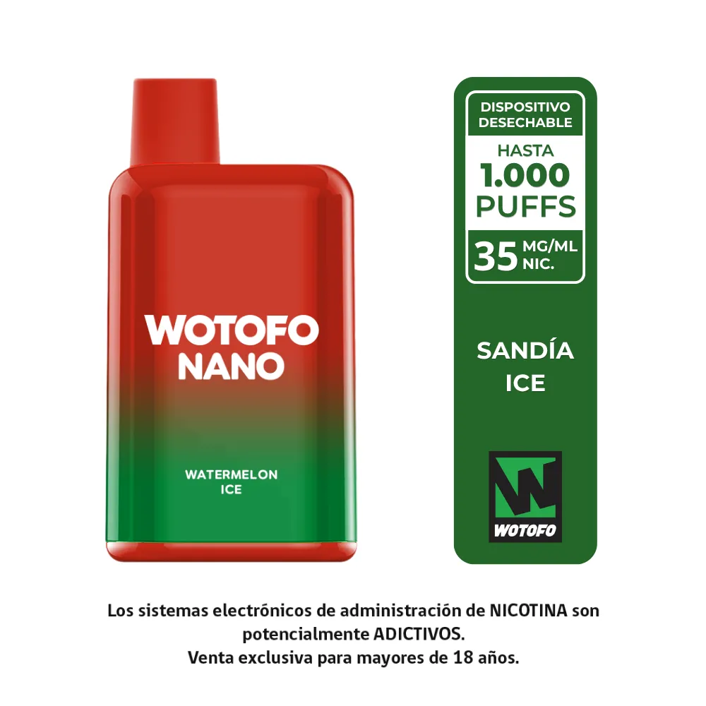 Wotofo Nano - 1000 Puffs (Watermelon ICE)
